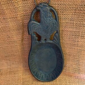 Rooster Wall/Spoon Rest, Cast Metal, Vintage, Rustic